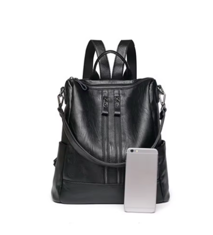 Mochila Vintage de Cuero Texturizado