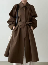 Campera Trench Casual Femenina con Cinturón