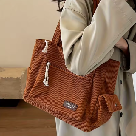 Bolso Tote de Terciopelo Suave