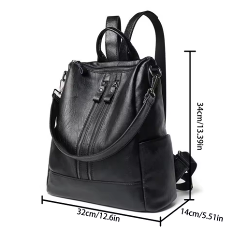 Mochila Vintage de Cuero Texturizado